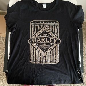 Harley Davidson Omaha NE Women Black Top Size 2x
